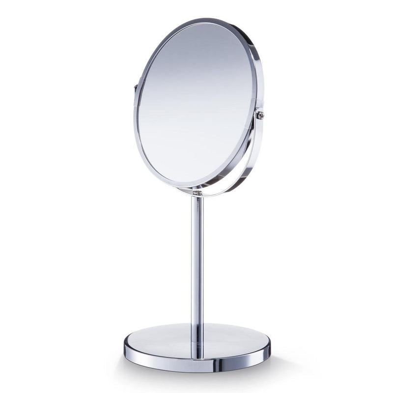 ZELLER PRESENT Kosmetikspiegel auf Fuß Metall mit Vergrößerung 35cm Ø15cm silber