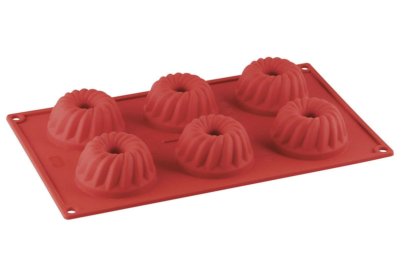 Dr. Oetker Silikon-Gugelhupfform Mini Flexxible Love Platinsilikon 30x17,5x4,5cm 6er