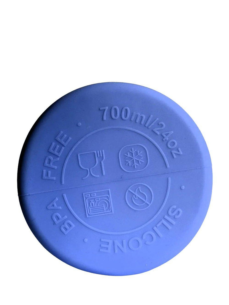 PANDOO Trinkflasche 700ml faltbar Silikon lila