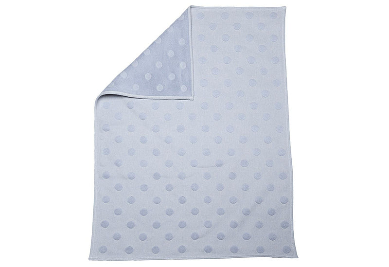 FUSSENEGGER Babydecke Riga Punkte 70x90cm blau