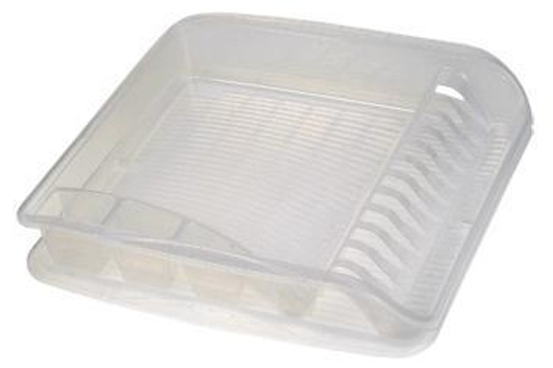 KEEEPER Geschirrablaufkorb large 39,5x39,5x8cm transparent mit Tablett