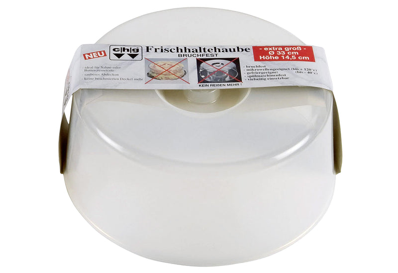 CHG Haube für Tortenplatte bruchfest Kunststoff 14,5cm Ø33cm