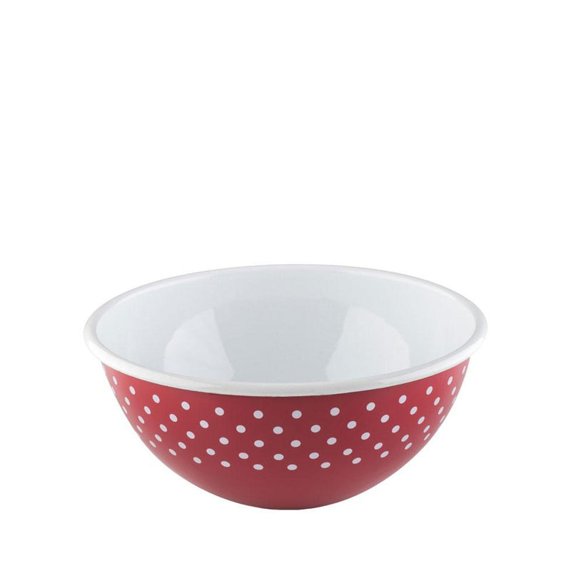 RIESS Schüssel Emaille 22cm PÜNKT.ROT