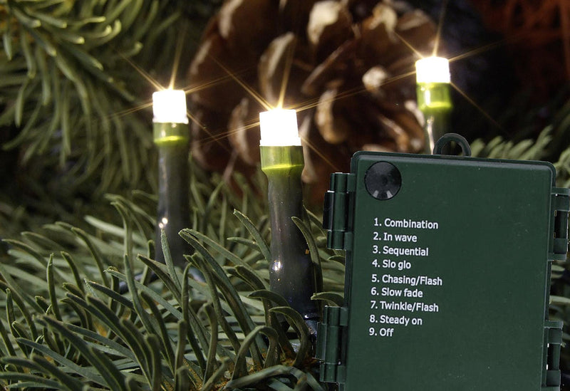 F-H-S Lichterkette 144 LED Batterie für Außen