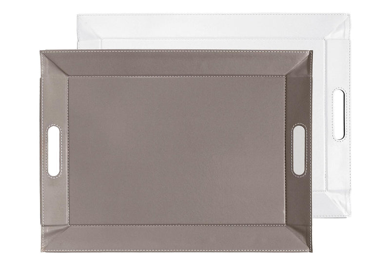 DUO - Wendetablett, Weiss/Taupe, groß