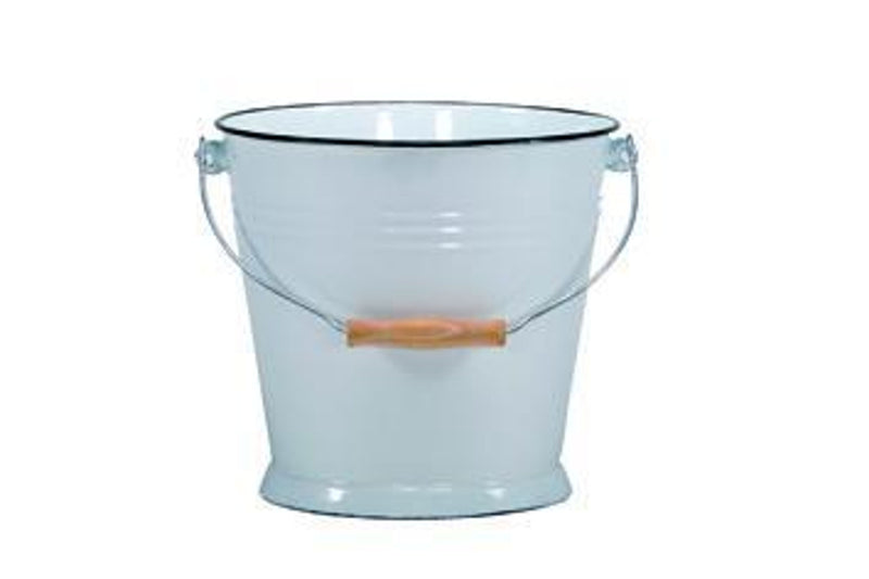 KARL KRÜGER Eimer Emaille 10l 27cm Ø29cm weiß