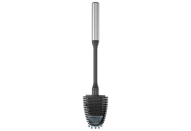 METALTEX WC-Garnitur Cleany Silikon flach flexibel 47,5x7,5x13 cm Edelstahl/schwarz
