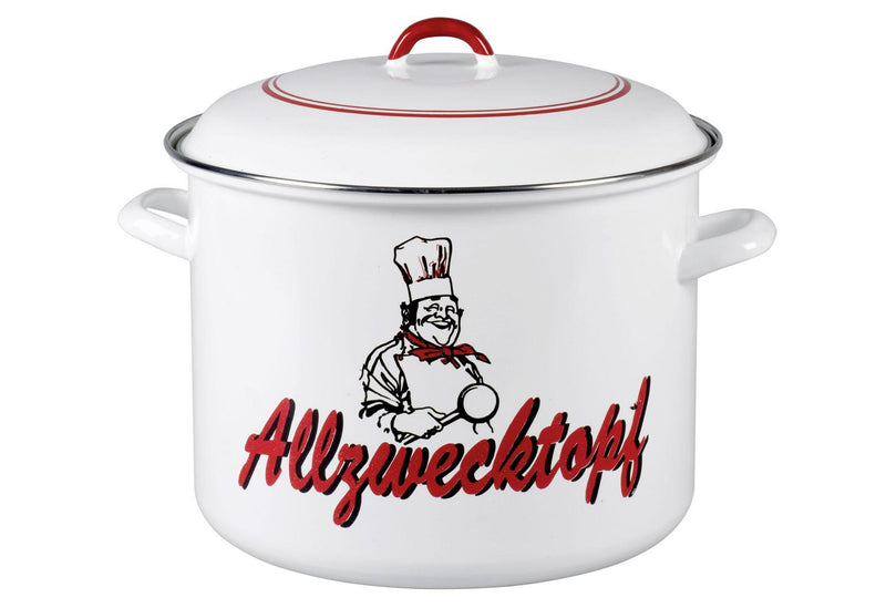 KARL KRÜGER Allzwecktopf 14 l Ø28cm emailliert weiß