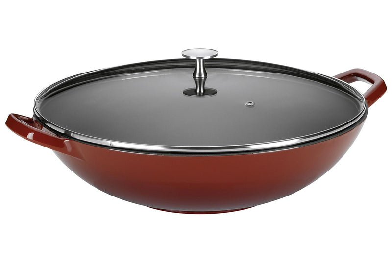KELA Wok Calido 4l Ø36cm H17cm Gusseisen rot