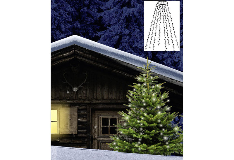 F-H-S Baumvorhang 300LED 12x25LED 2,5m außen mit Timer