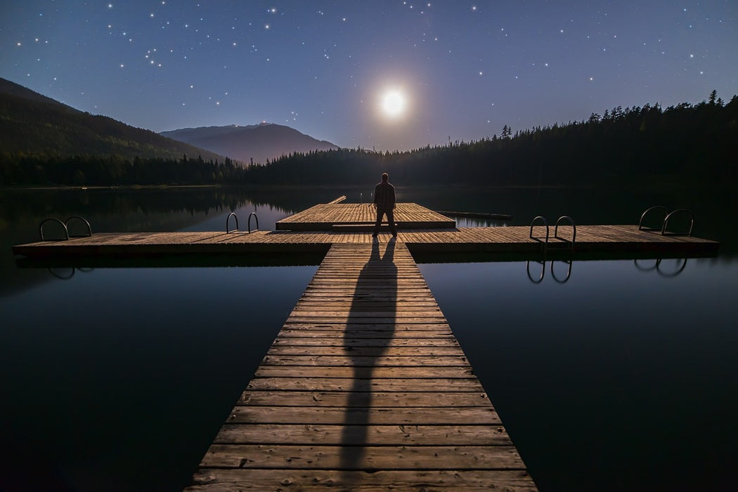 Fototapete Allein bei Vollmond