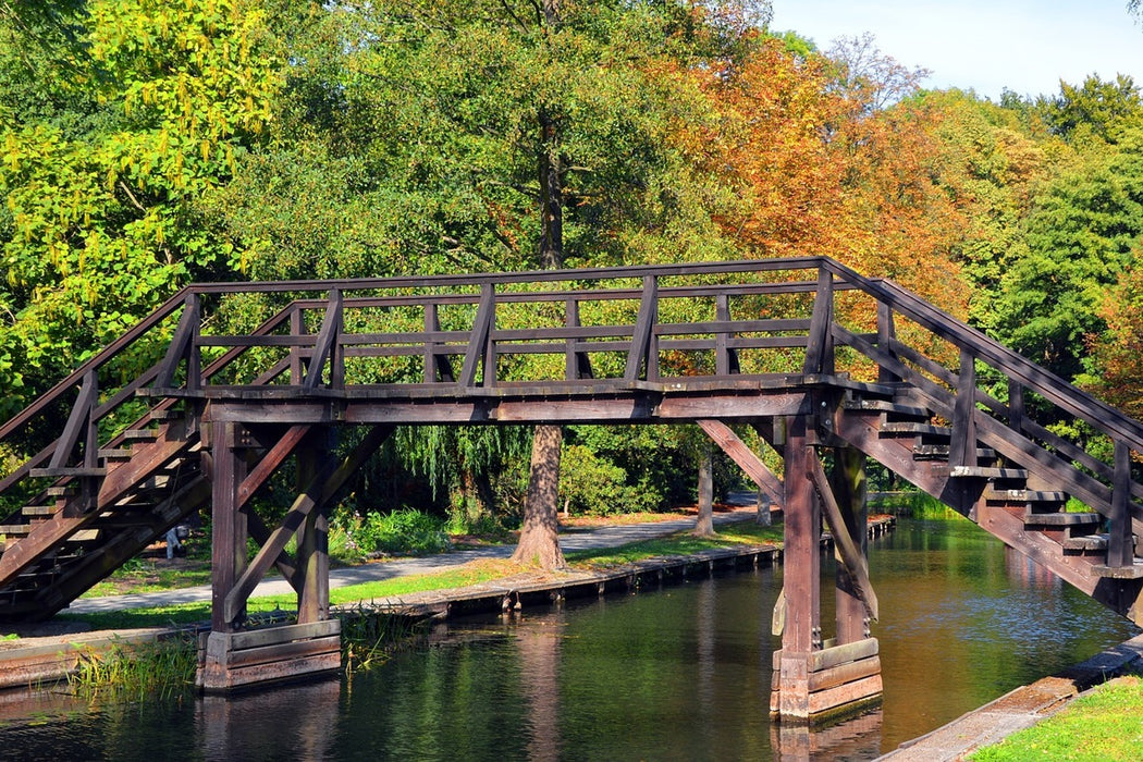 Fototapete Alte Holz Brücke