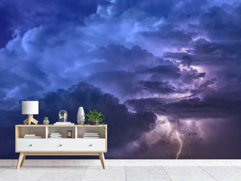 Wall Mural Lightning in the sky