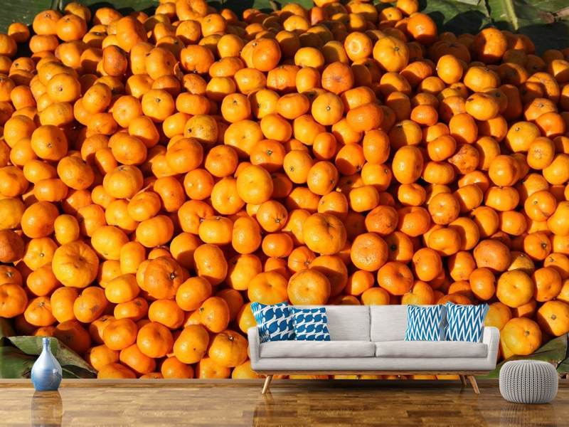 Wall Mural Fresh tangerines