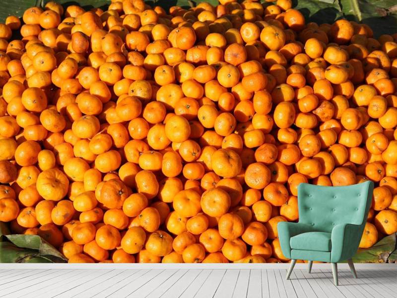 Wall Mural Fresh tangerines