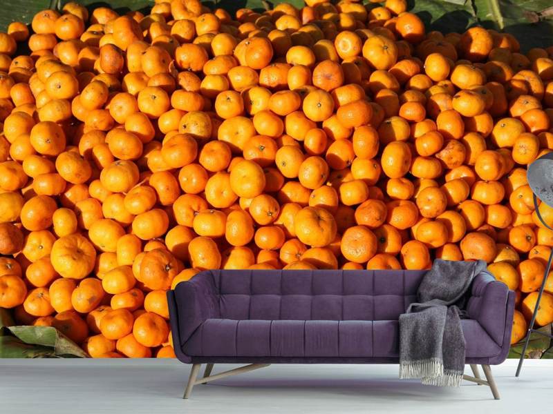 Wall Mural Fresh tangerines