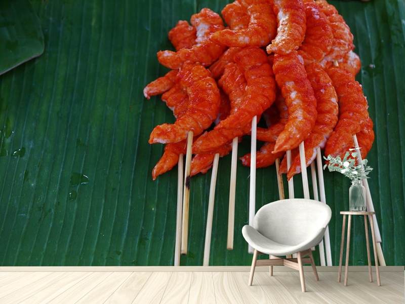 Wall Mural Shrimp skewers