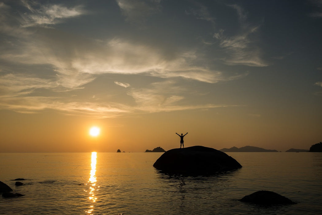 Fototapete Liebe den Sonnenuntergang am Meer