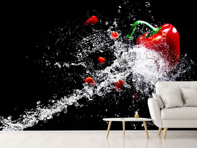 Fototapete Paprika Splash XL