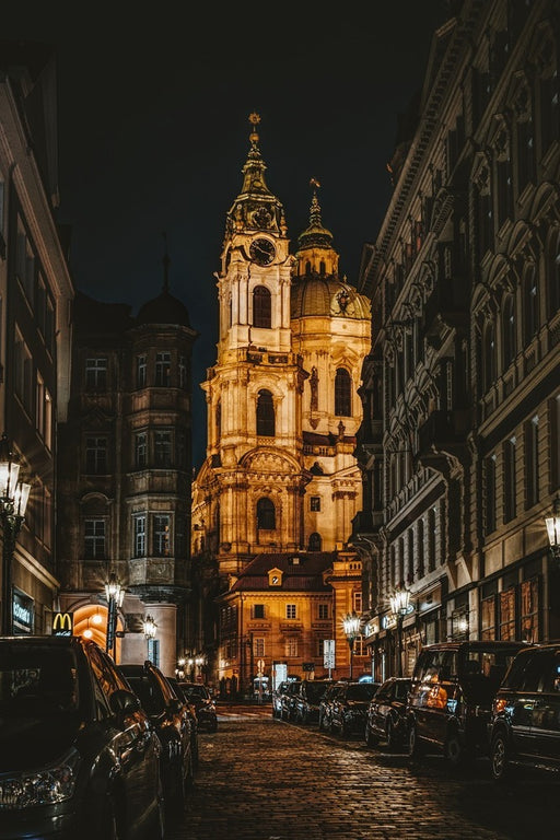 Fototapete Prag in der Nacht