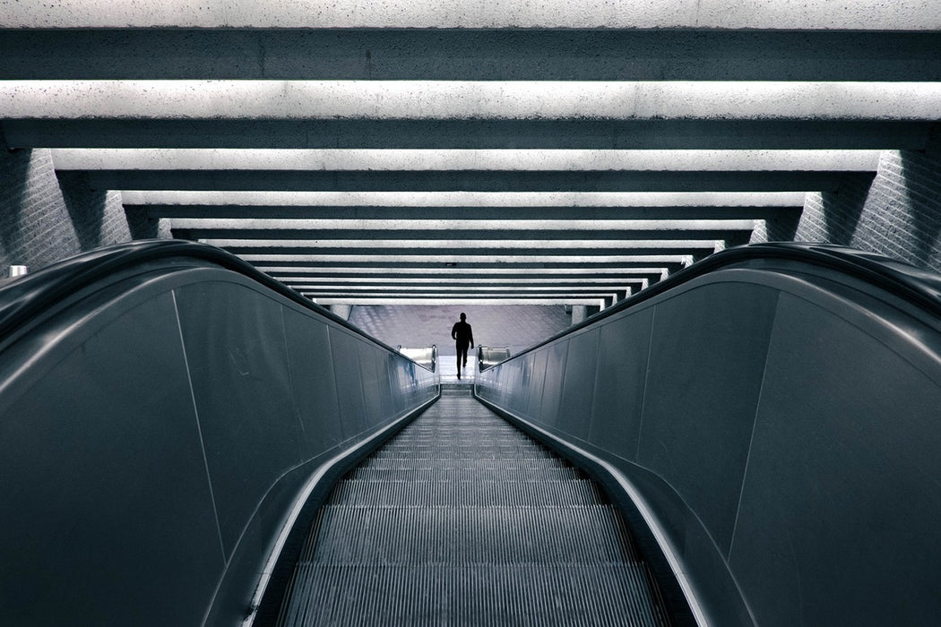 Fototapete Rolltreppe abwärts