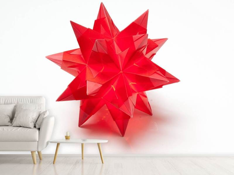 Wall Mural Red Christmas star