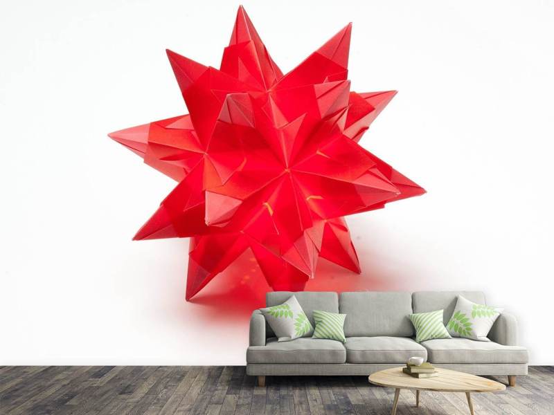 Wall Mural Red Christmas star