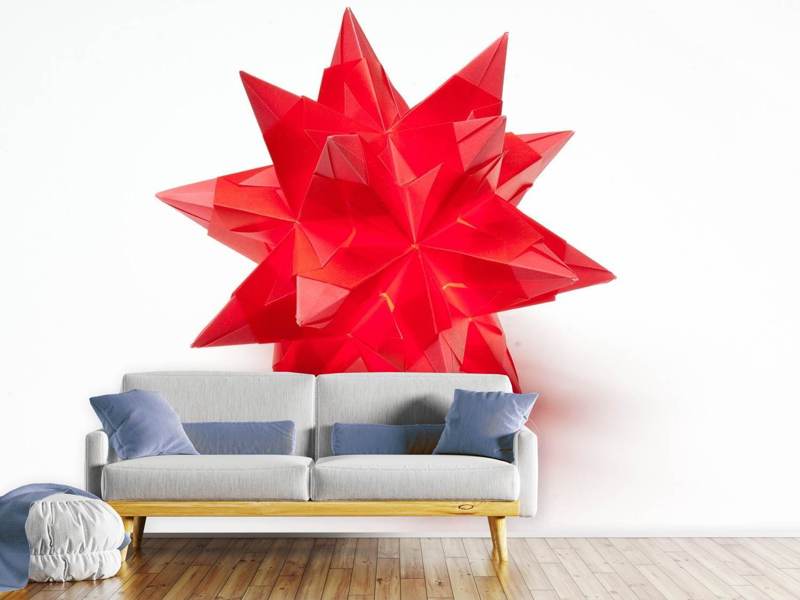 Wall Mural Red Christmas star