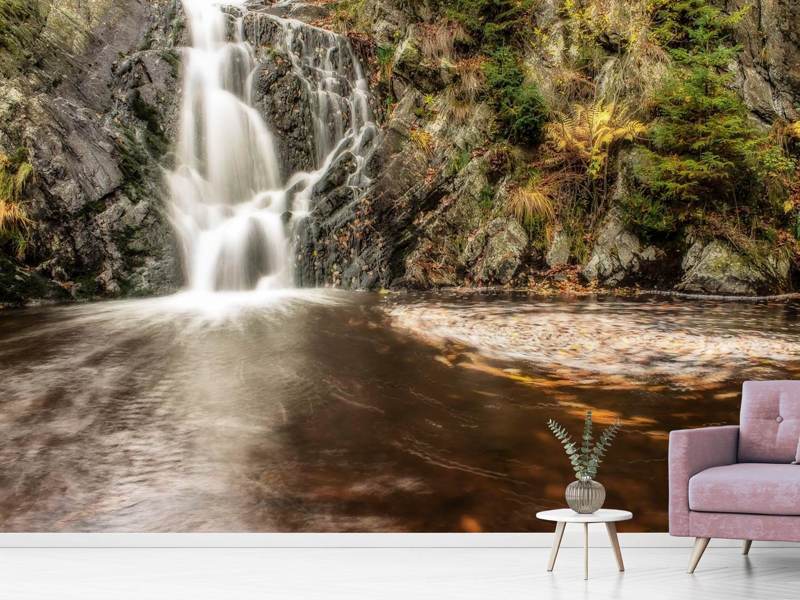 Fototapete Schöner Ausblick auf den Wasserfall