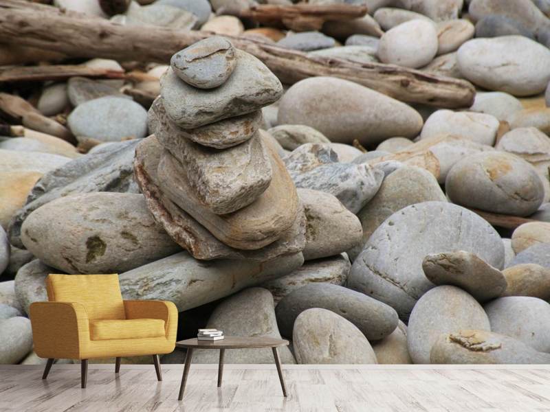 Photo wallpaper stone stack XL