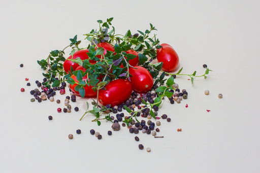 Fototapete Tomaten und Thymian