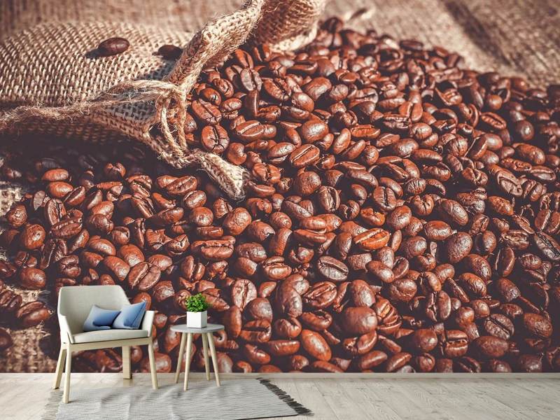 Wall Mural Many coffee beans