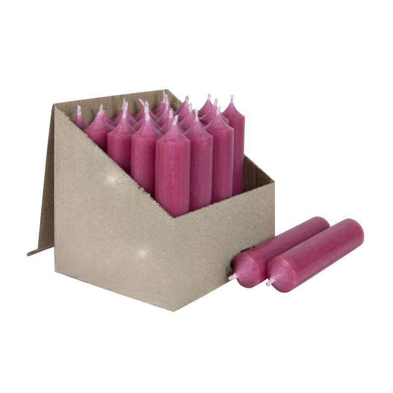 11cm Stabkerzen 10er Set im eleganten Stil, Farbe ALTROSA, natürliches Design mit 2,2 cm Durchmesser, Höhe 11 cm, ca. 4 Stunden Brennzeit, Ruß- und tropffrei, Hoher Neidfaktor