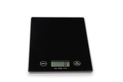 WEIS Küchenwaage Kompakt Glas Hochwertig bis 5 kg Schwarz