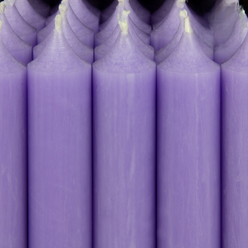 11cm Stabkerzen 10er Set im eleganten Stil, Farbe LAVENDEL, natürliches Design mit 2,2 cm Durchmesser, Höhe 11 cm, ca. 4 Stunden Brennzeit, Ruß- und tropffrei, Hoher Neidfaktor.