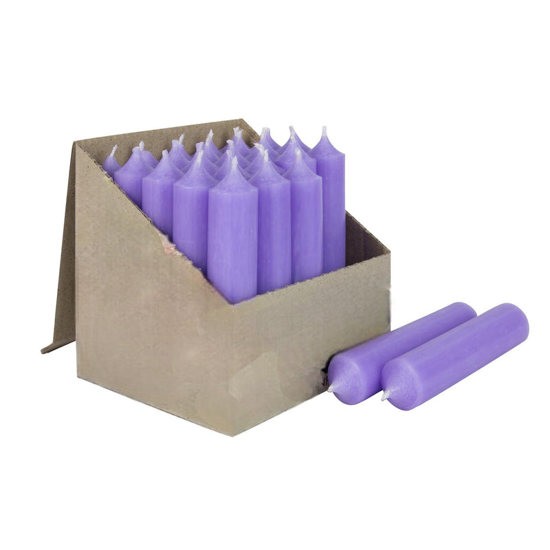 11cm Stabkerzen 10er Set im eleganten Stil, Farbe LAVENDEL, natürliches Design mit 2,2 cm Durchmesser, Höhe 11 cm, ca. 4 Stunden Brennzeit, Ruß- und tropffrei, Hoher Neidfaktor.
