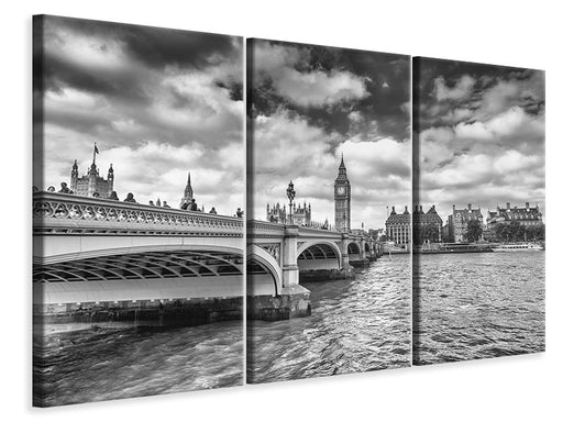 Leinwandbild 3-teilig Westminster Bridge