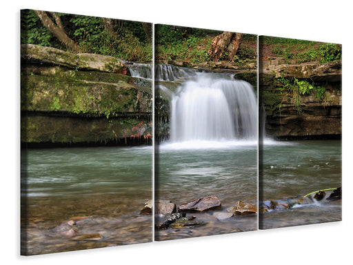 Leinwandbild 3-teilig Beste Aussicht auf den Wasserfall