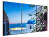 Leinwandbild 3-teilig Exklusives Santorini