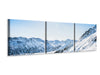 Panorama Leinwandbild 3-teilig Bergpanorama im Schnee