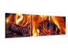 Panorama Leinwandbild 3-teilig Lagerfeuer