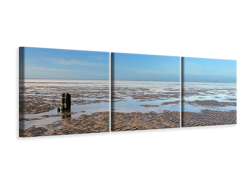 Panorama Leinwandbild 3-teilig Die Nordsee