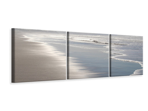 Panorama Leinwandbild 3-teilig Naturerlebnis Strand