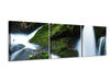 Panorama Leinwandbild 3-teilig Wilder Wasserfall