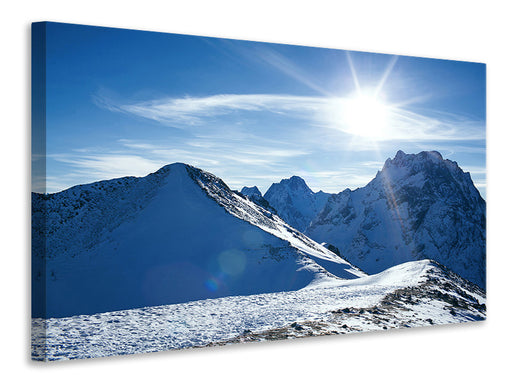 Leinwandbild Der Berg im Schnee