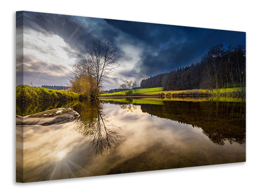 Leinwandbild Am Waldrand