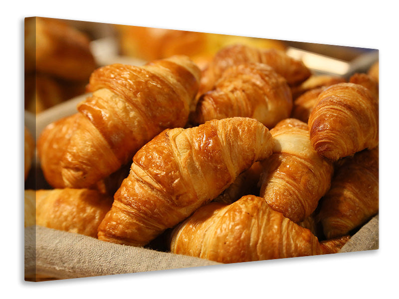 Leinwandbild Frische Croissants