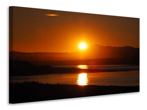 Leinwandbild Traumhafter Sonnenuntergang am Strand