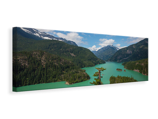 Leinwandbild Panorama Diablo Bergsee