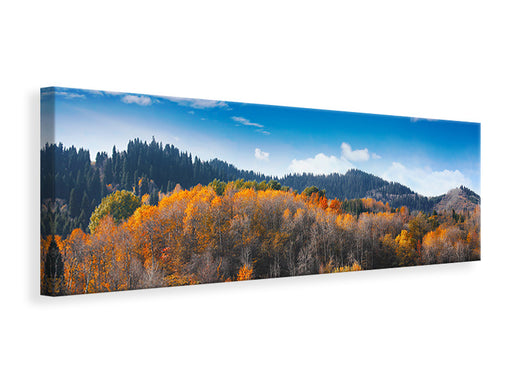 Leinwandbild Panorama Wolken ziehen auf